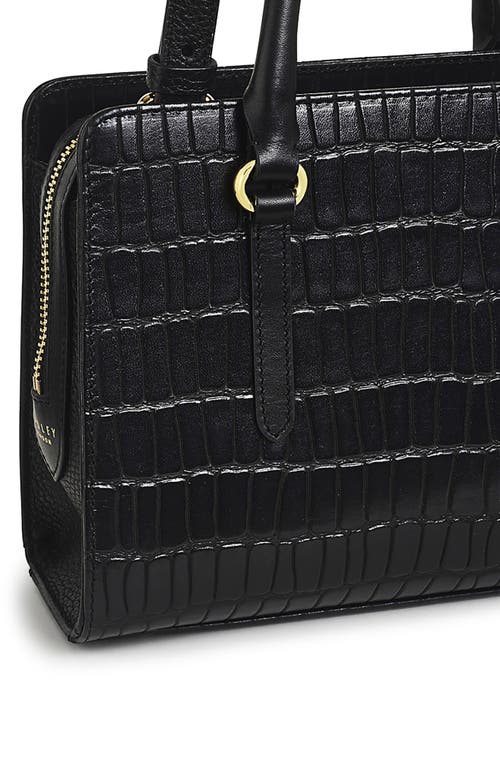 Radley London Angel Lane Croc Embossed Crossbody Bag In Black