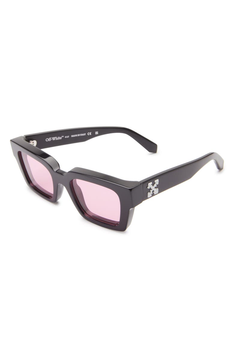 Off-White Virgil Square Sunglasses, Alternate, color, Blackpinklogo Black