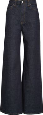 Khaite Dane High Waist Wide Leg Jeans
