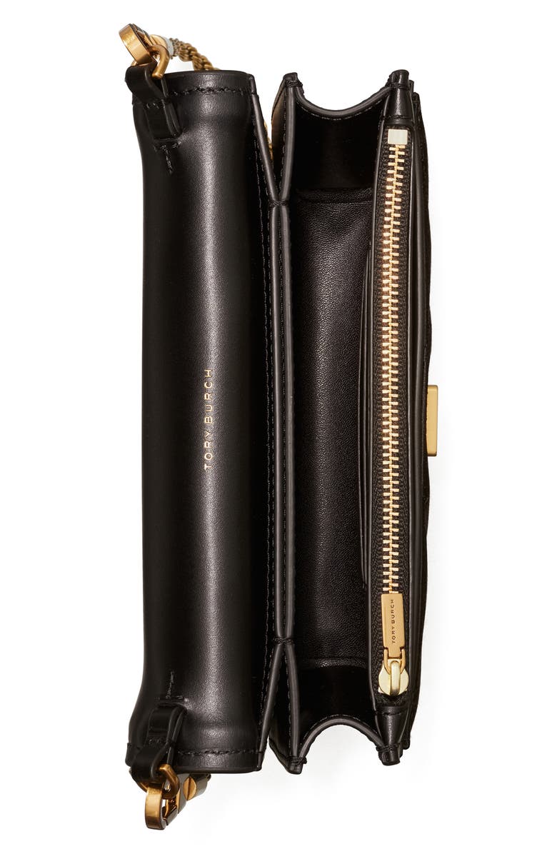 Tory Burch Eleanor Diamond Quilt Satin Blend Phone Crossbody Bag, Alternate, color, 