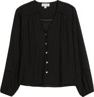 Cloth & Stone Ladder Stitch Front Button Top