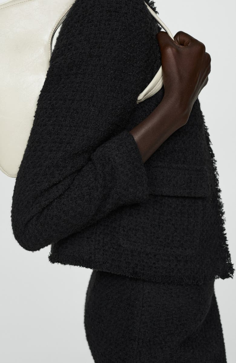 MANGO Pocket Tweed Jacket, Alternate, color,