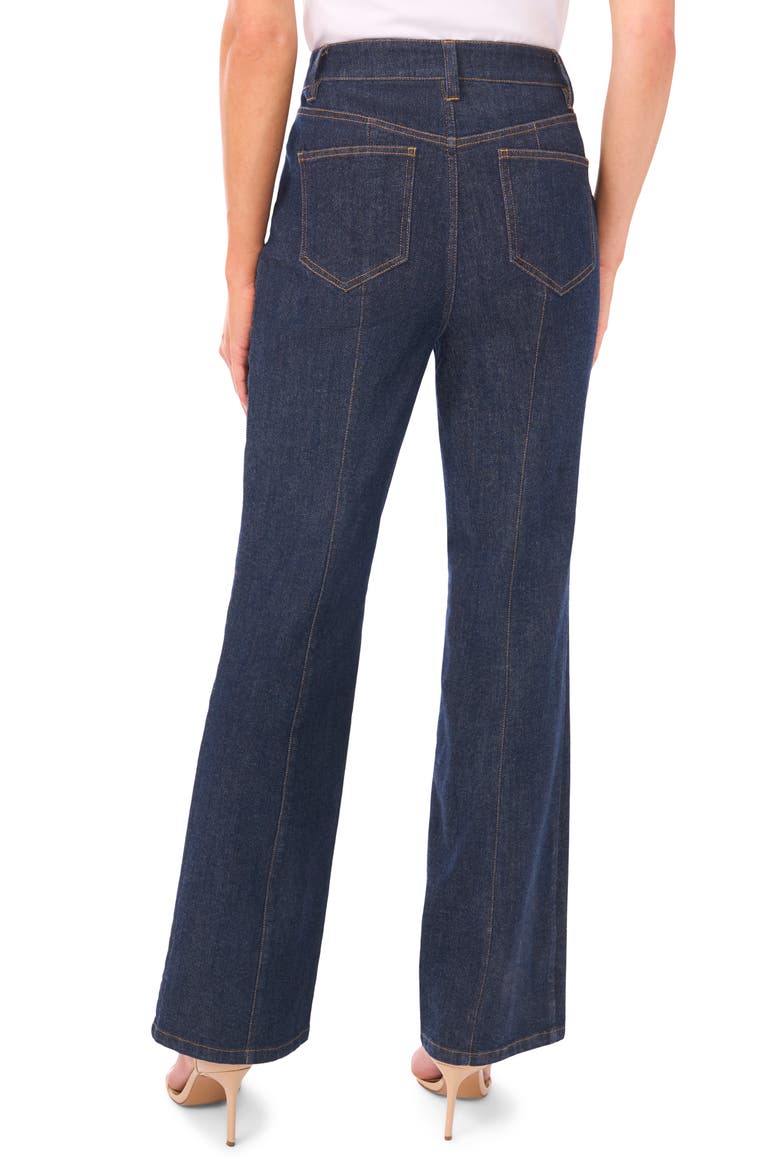 Seamed High Waist Flare Jeans, Alternate, color, INDIGO NIGHT