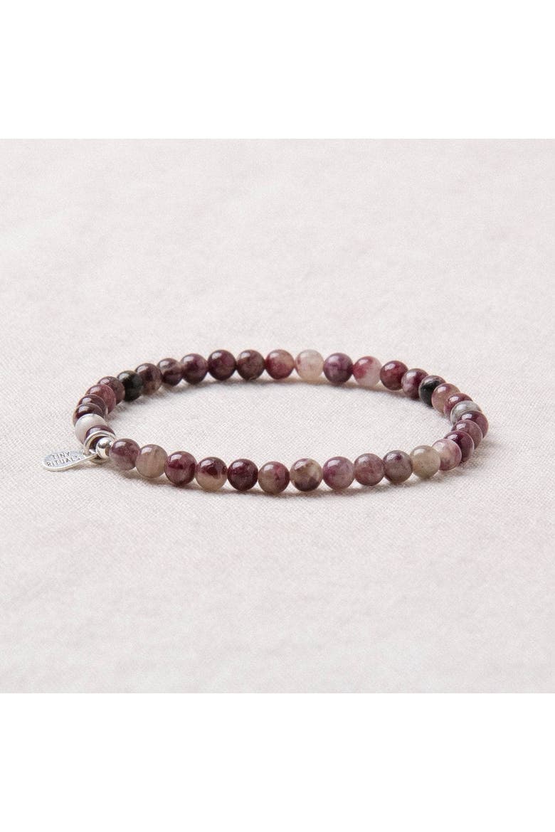 Natural Plum Blossom Tourmaline Energy Bracelet, Alternate, color, Soft Purple