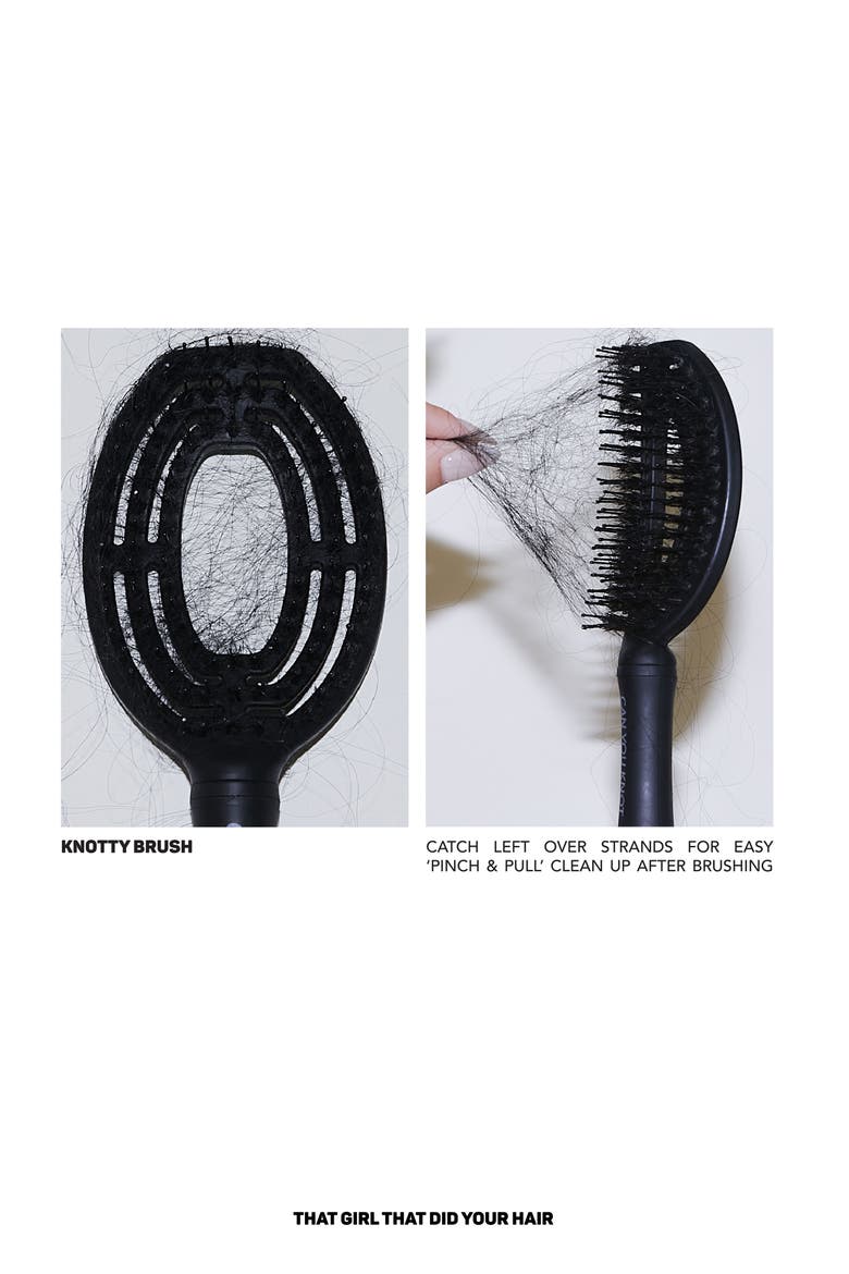 Knotty Brush, Alternate, color, BLACK