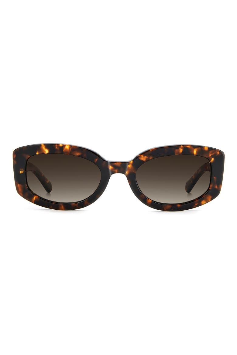 ailey 53mm gradient rectangular sunglasses, Main, color, HAVANA/ BROWN SF