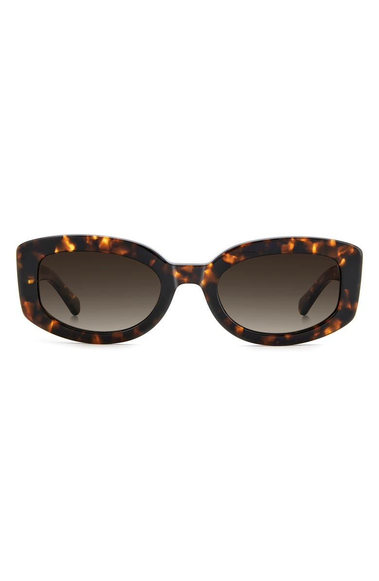 Kate Spade New York ailey 53mm gradient rectangular sunglasses, Main, color, Havana/ Brown Sf
