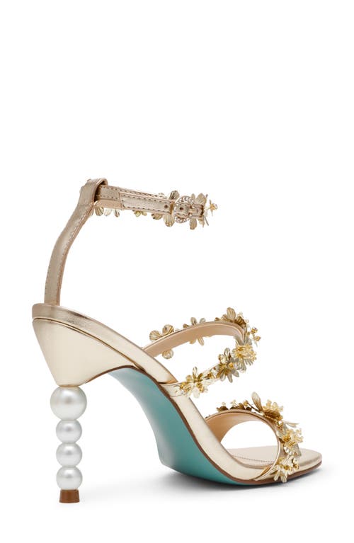Betsey Johnson Lorra Sequin Ankle Strap Sandal In Gold