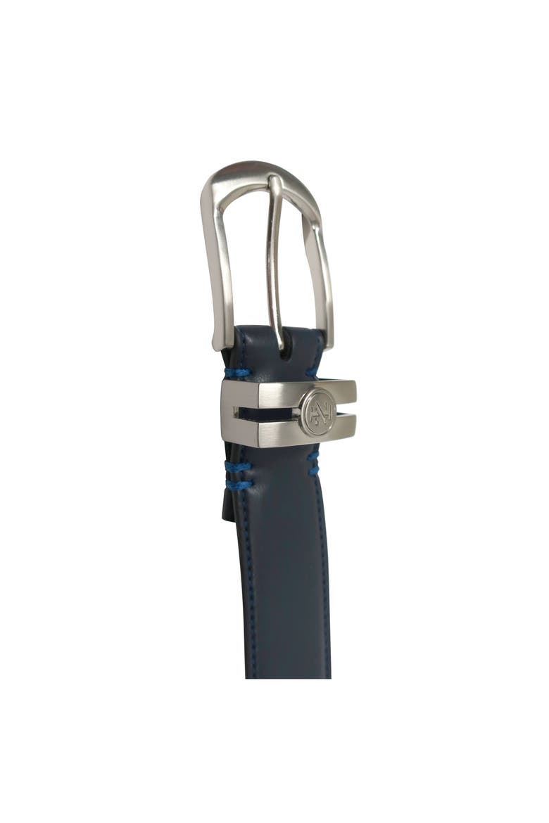 Golf Stretch Comfort Leather Belt Metal Keeper, Alternate, color, Navy
