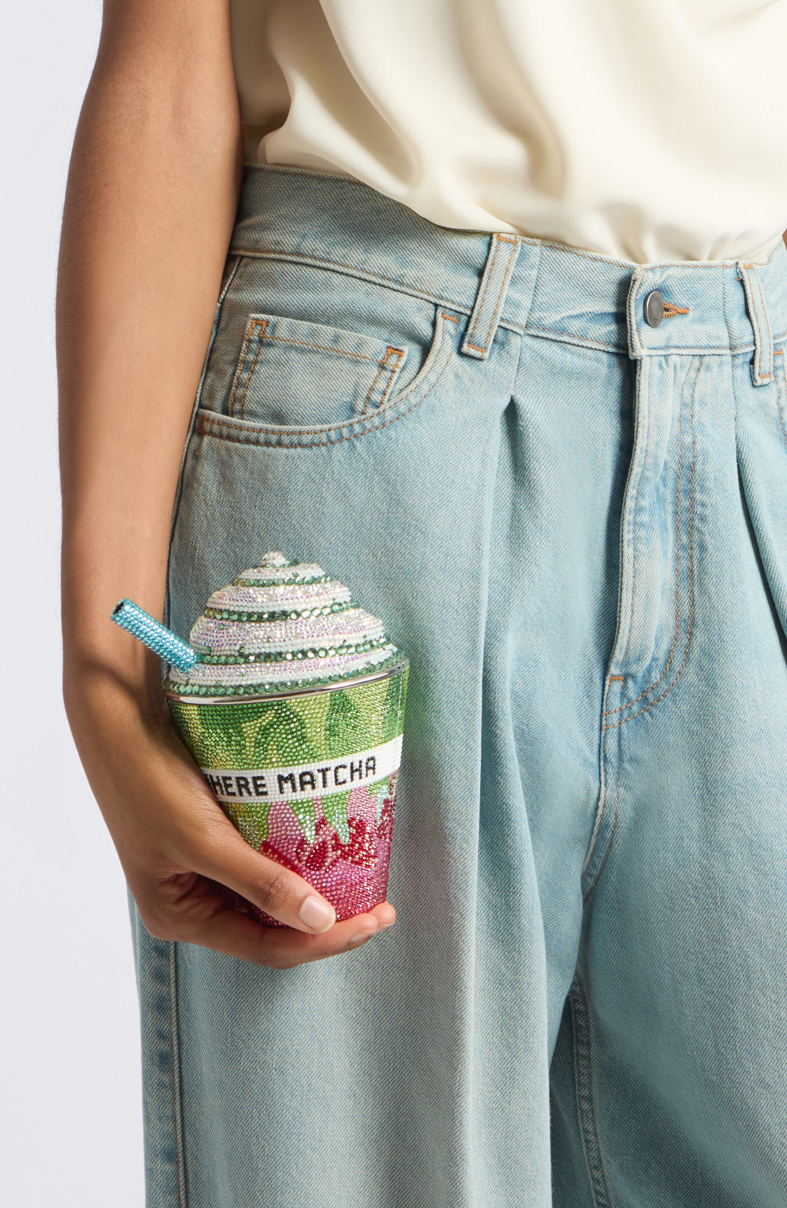 Frozen Matcha Crystal Clutch, Alternate, color, SILVER PINK MULTI