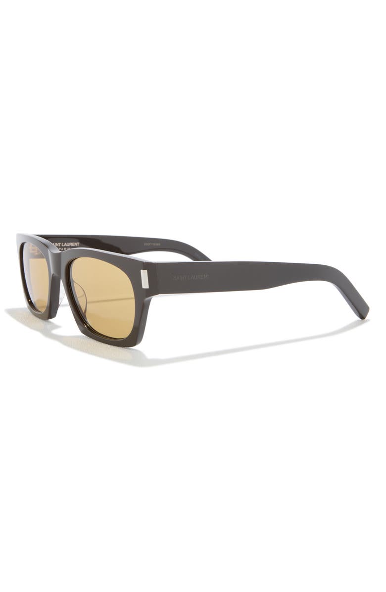 Saint Laurent 54mm Square Sunglasses, Alternate, color, Brown Brown Brown