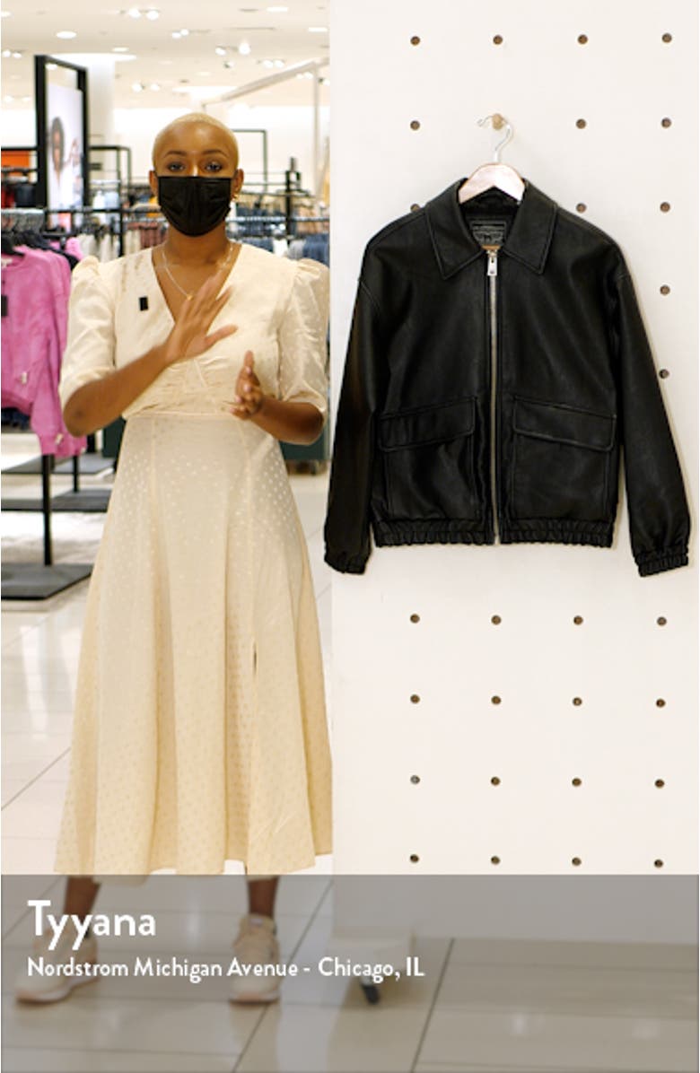 Levis<sup>®</sup> Women's Faux Leather Dad Bomber Jacket, sales video thumbnail