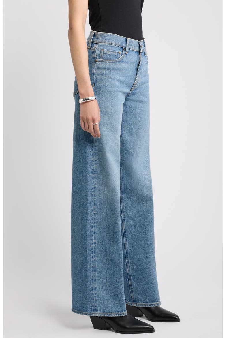 High Waist Wide Leg Jeans, Alternate, color, DENNY WASH