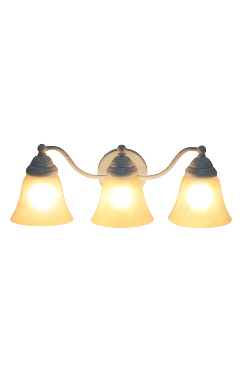 LALIA HOME Three Alabaster Glass Shade Vanity Light, Alternate, color, 