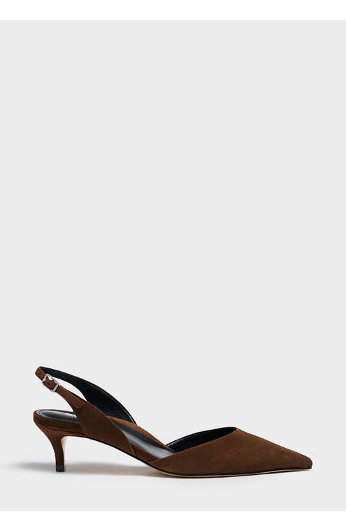 MARION PARKE Classic Slingback 45 Suede in Chocolate  product