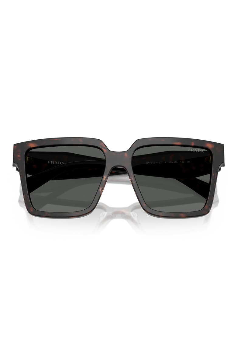 56mm Square Sunglasses, Alternate, color, DARK GREY
