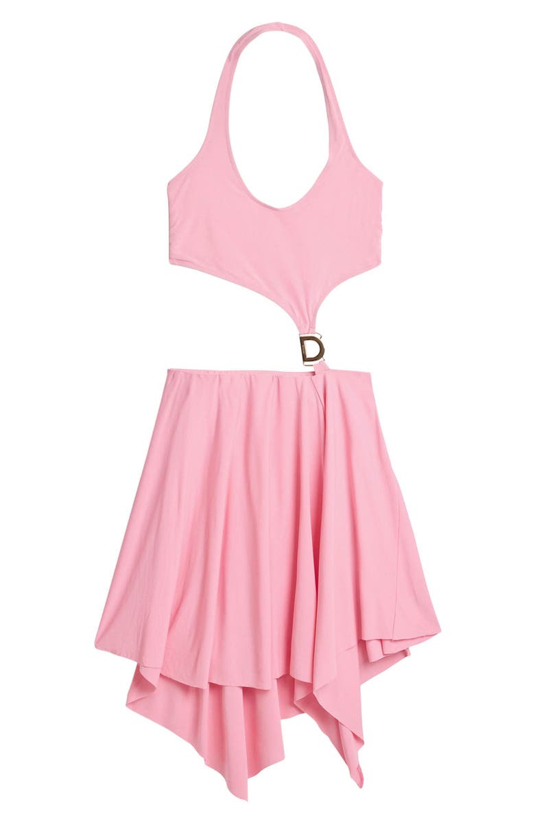 Desigual Cutout Halter Dress, Alternate, color, Pink