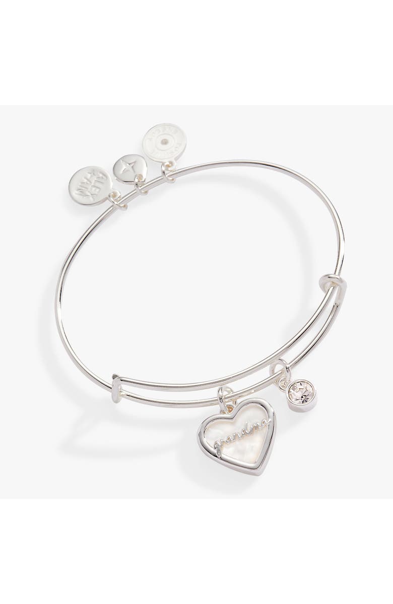 Alex and Ani Grandma Mother of Pearl Bangle, Main, color, Silver