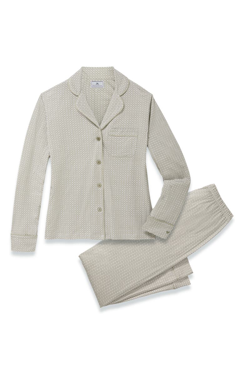 Petite Plume Featherweight Pima Cotton Pajamas, Alternate, color, Green