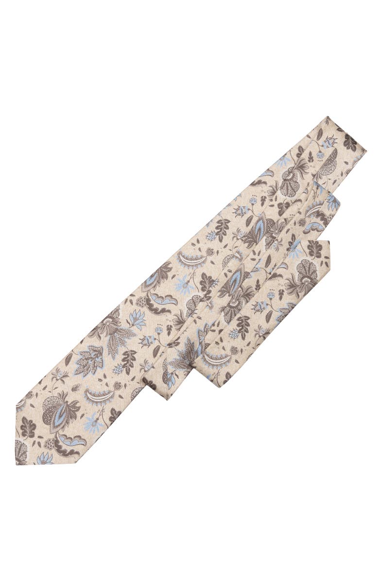 Elizabetta Medici - Printed Silk Tie for Men, Alternate, color, Beige