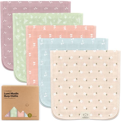 5-Pack Lumi Muslin Burp Cloths