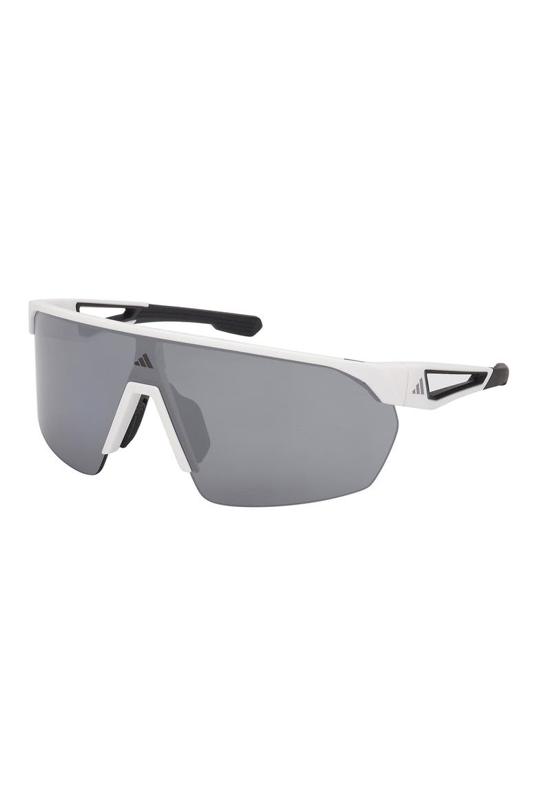 00mm Shield Sunglasses, Alternate, color, WHITE / SMOKE MIRROR