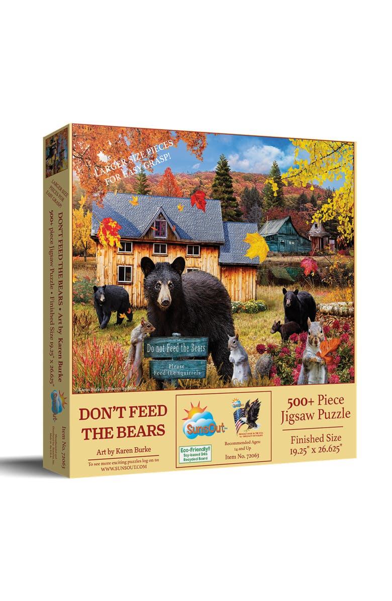 Sunsout Dont Feed the Bears 500 piece Jigsaw Puzzle for Adults Large Pieces, Main, color, Multicolor