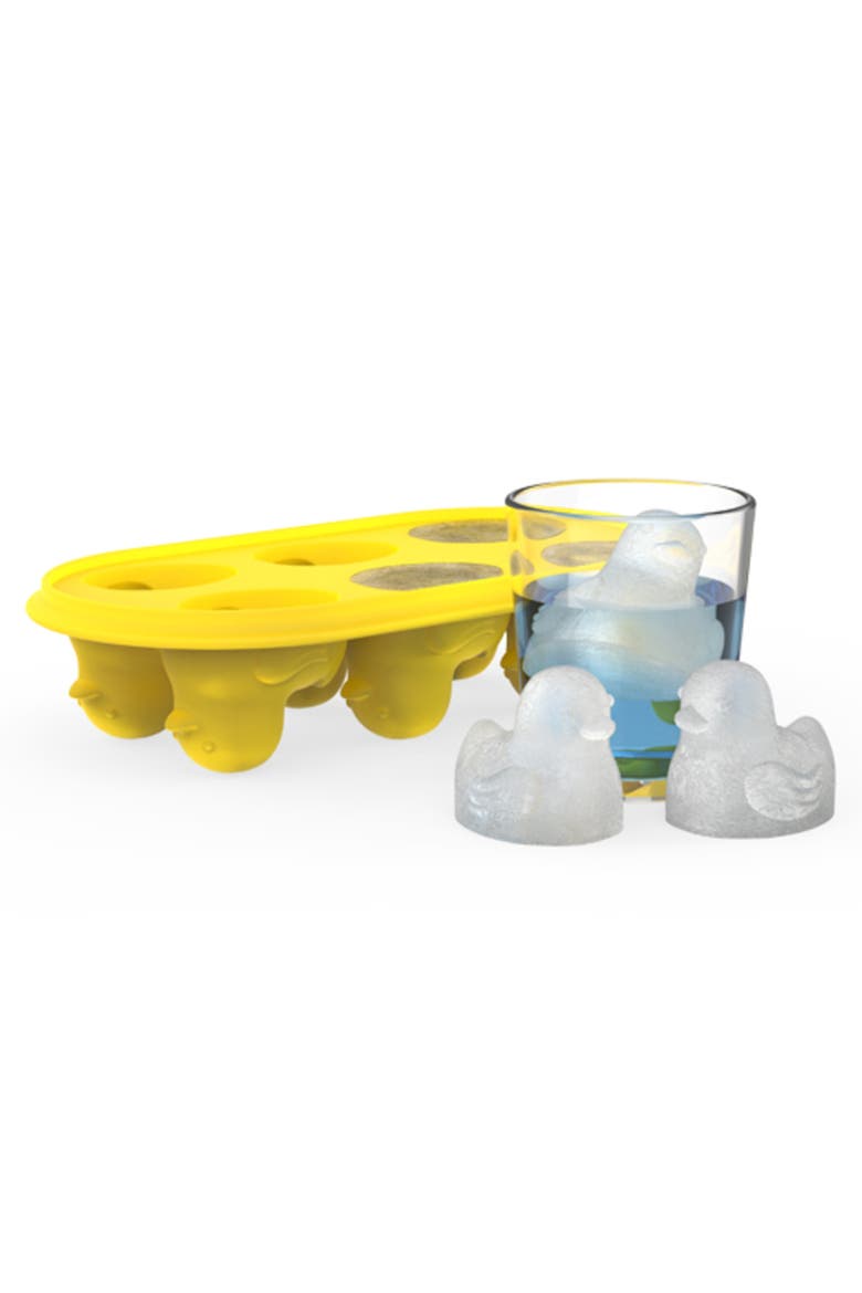 Quack the Ice Silicone Ice Cube Tray, Main, color, Yellow
