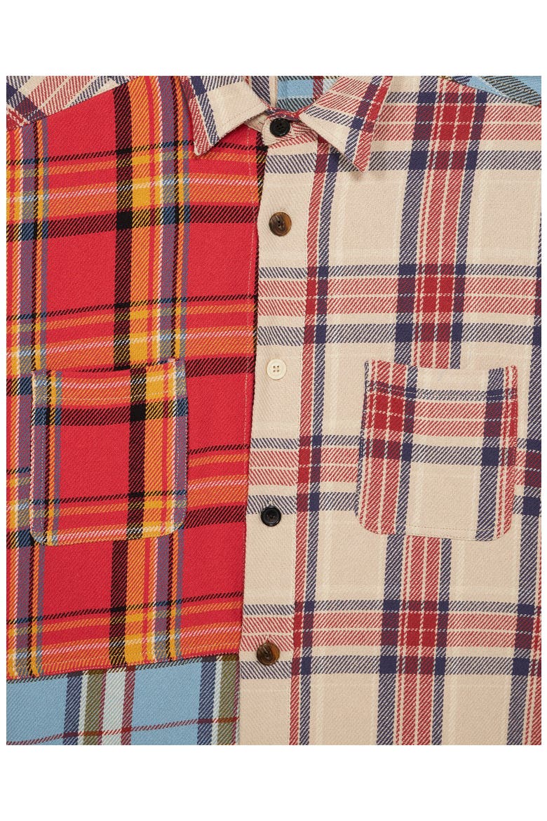 Rosebowlp Cotton Shirt with Pockets, Alternate, color, PATCHWORK TARTAN