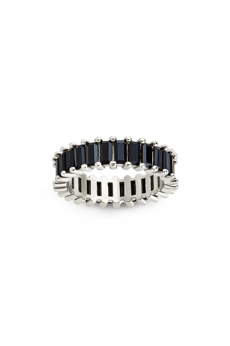 Caroline Rainbow Cubic Zirconia Eternity Ring, Main, color, SILVER