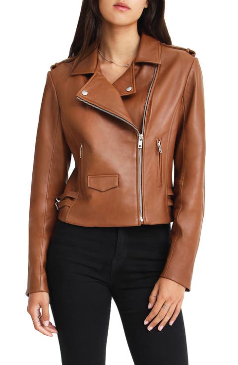 Women's Cropped Leather & Faux Leather Jackets | Nordstrom