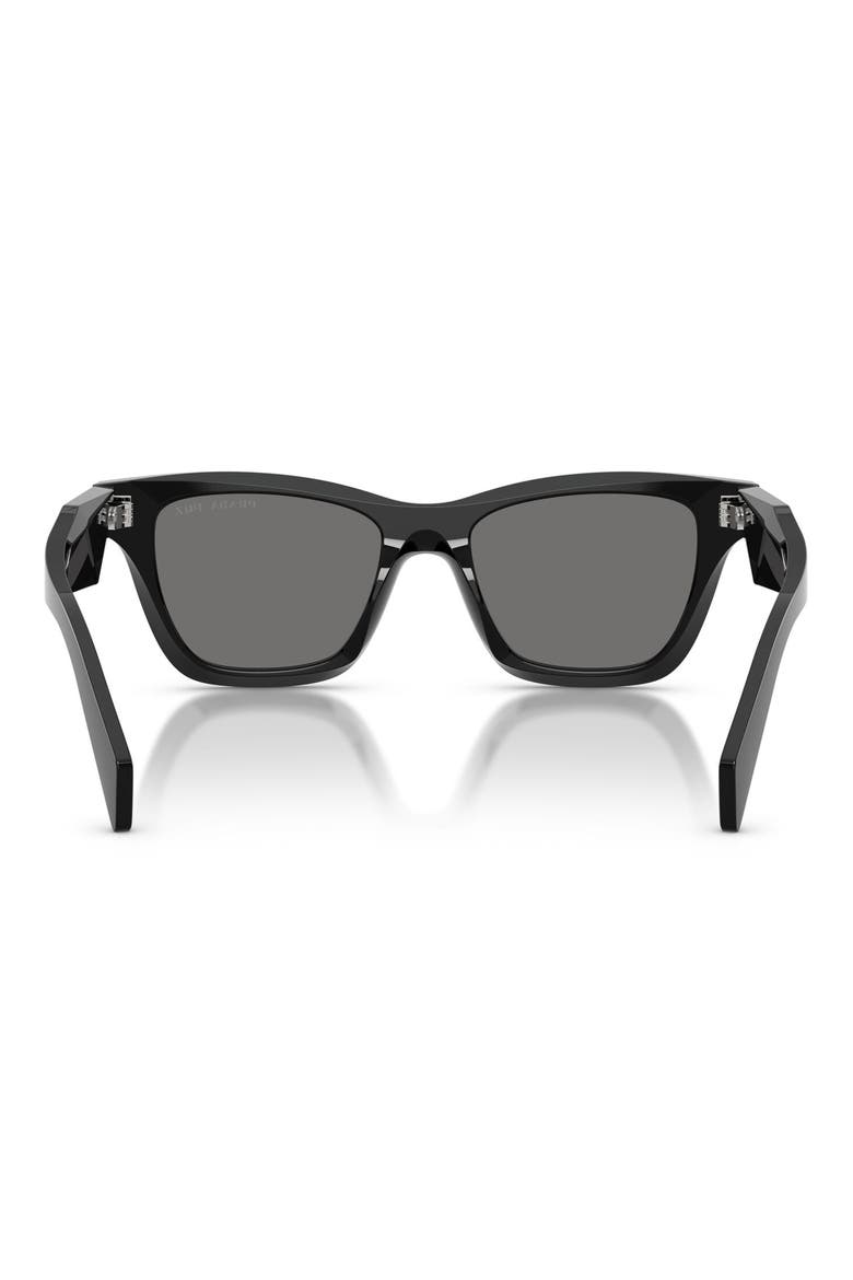 51mm Polarized Butterfly Sunglasses, Alternate, color, BLACK / DARK GREY POLAR