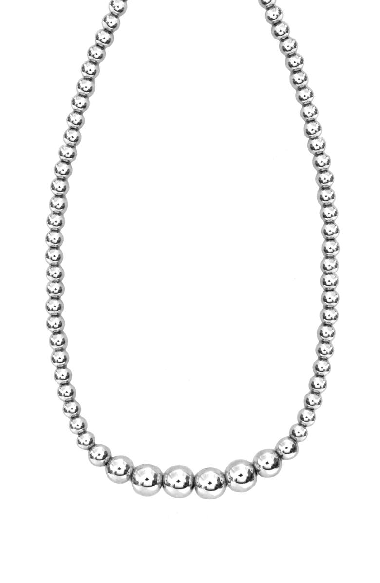 Jane Basch Designs Graduated Bead Necklace, Main, color, 