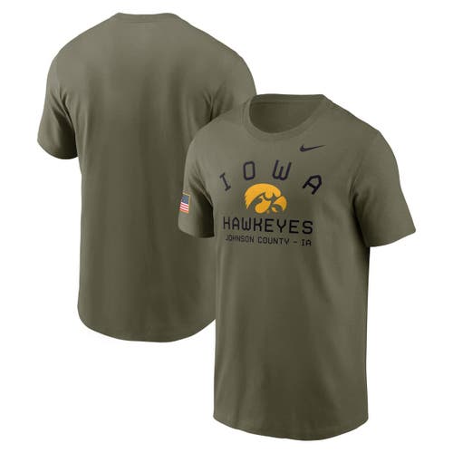 Nike Olive Iowa Hawkeyes 2024 Military Appreciation Performance T-shirt
