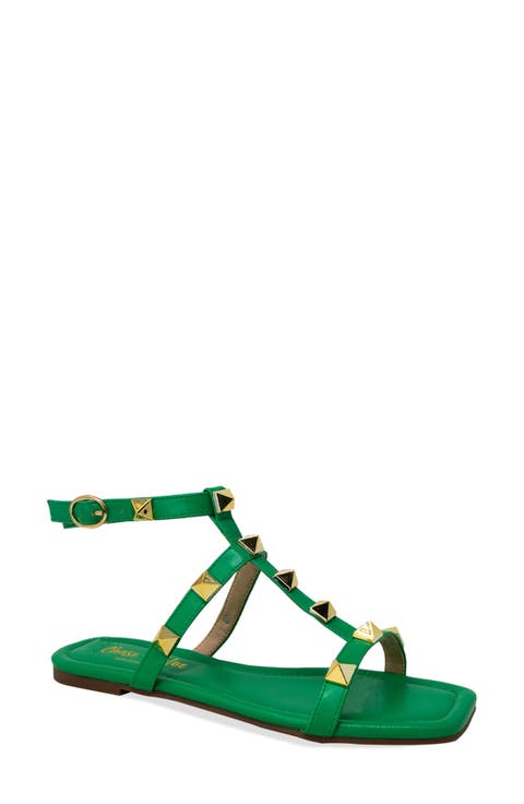 Pyramid Stud Ankle Sandal (Women)