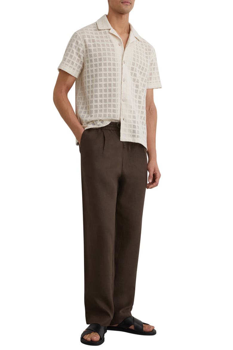 Belardo Cotton Blend Camp Shirt, Alternate, color, OFF WHITE