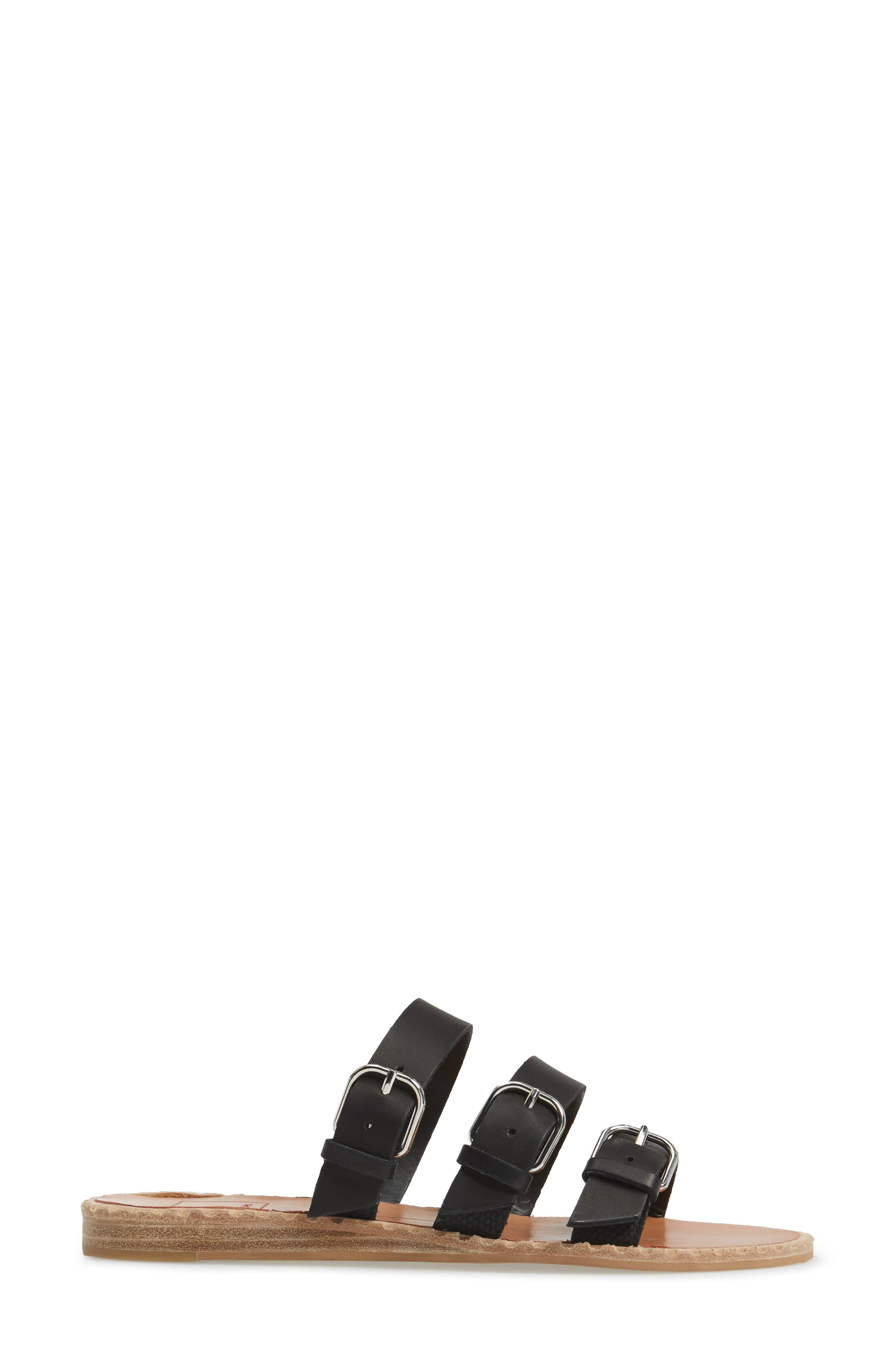 Para Sandal, Alternate, color, BLACK LEATHER