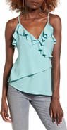 Leith Wrap Front Ruffle Tank