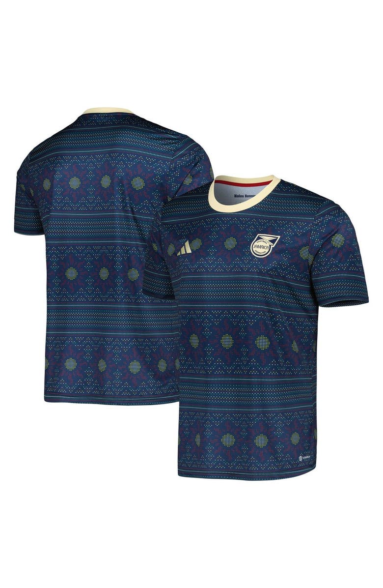 adidas Men's adidas Navy Jamaica National Team 2023 Pre-Match Top, Alternate, color, 