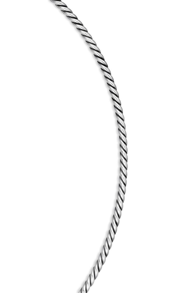 David Yurman Sculpted Cable Necklace, Alternate, color, Silver