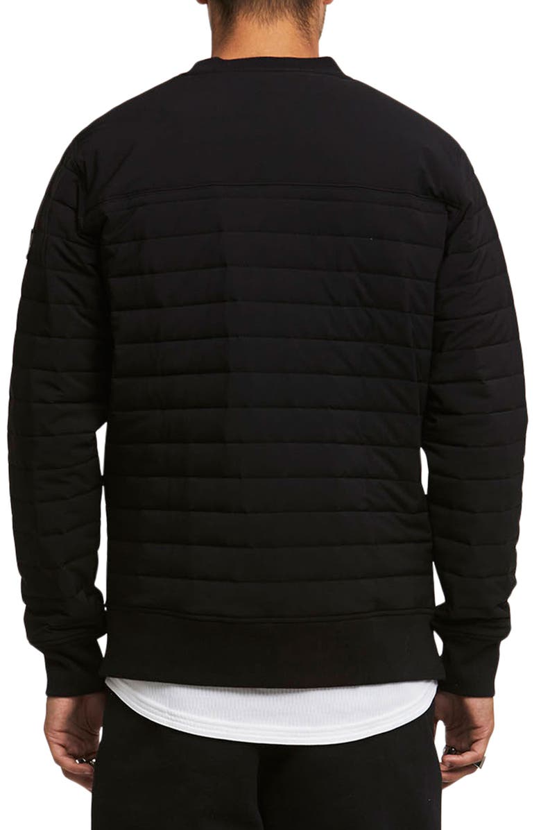 Moose Knuckles Badger Quilted Crewneck Sweatshirt, Alternate, color,