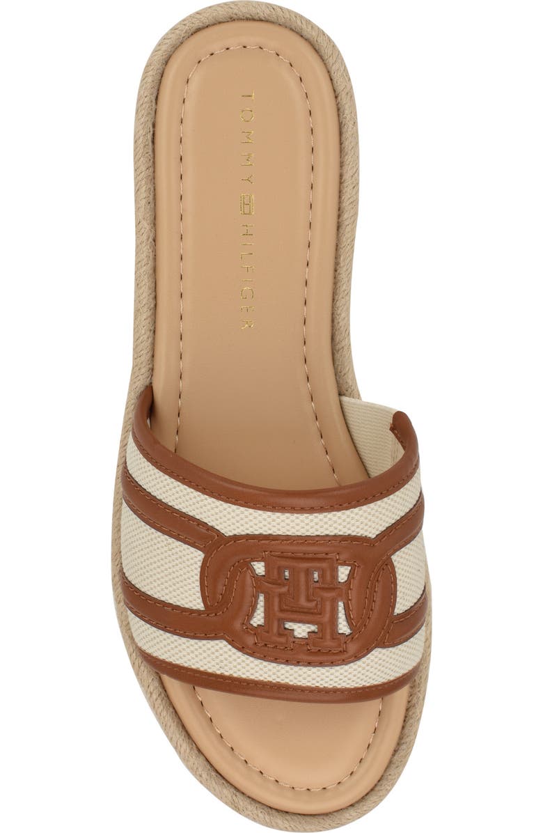 Tommy Hilfiger Hadjea Espadrille Slide Sandal, Alternate, color, Natural/ British Tan