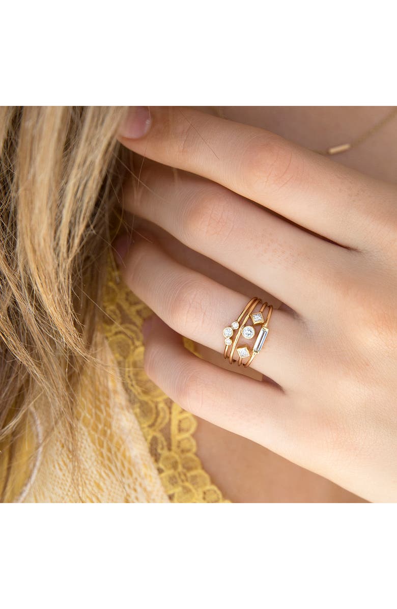 Zoë Chicco Diamond Cluster Stackable Ring, Alternate, color,