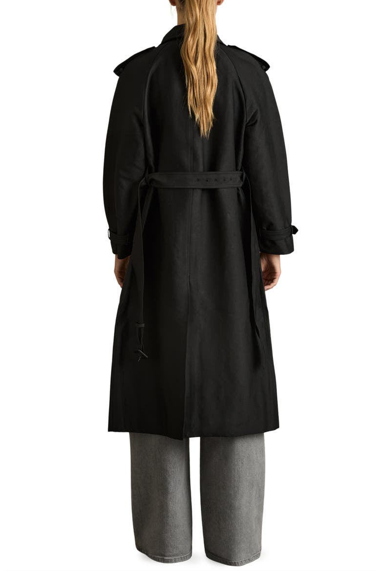 August Trench Coat, Alternate, color, BLACK