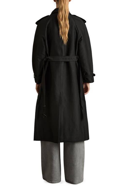 Reiss Womens August Gabardine Trench Coach Black In Black