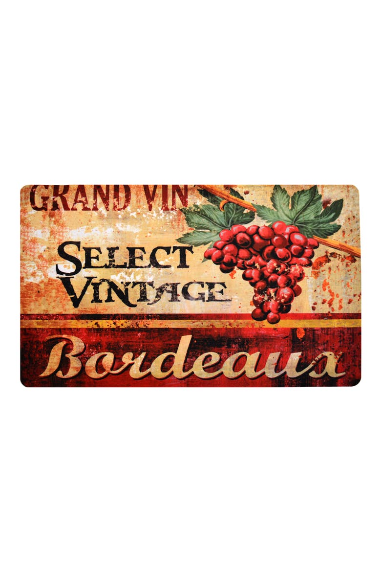 Kitchen Floor Mat, Main, color, RED/ VINTAGE