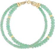 Bony Levy 14K Gold Iris Emerald Bead Line Bracelet