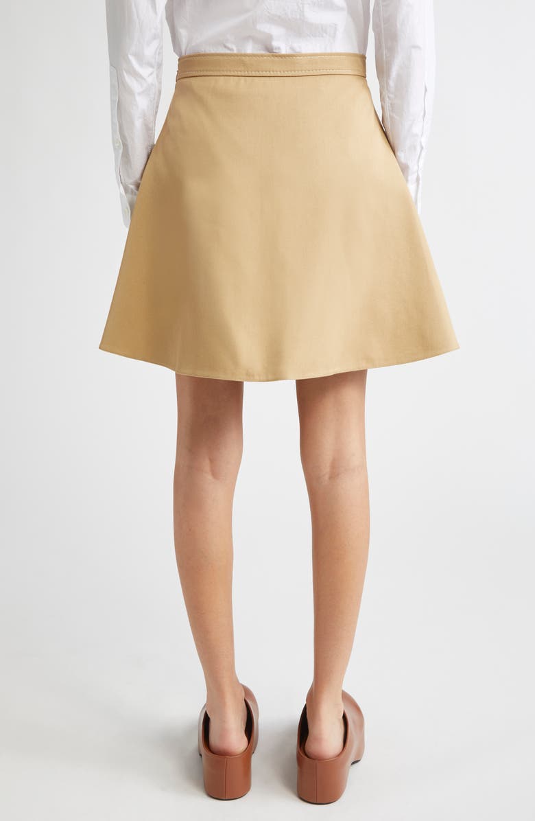 Marni Pleated Cotton Gabardine Skirt, Alternate, color, Cement