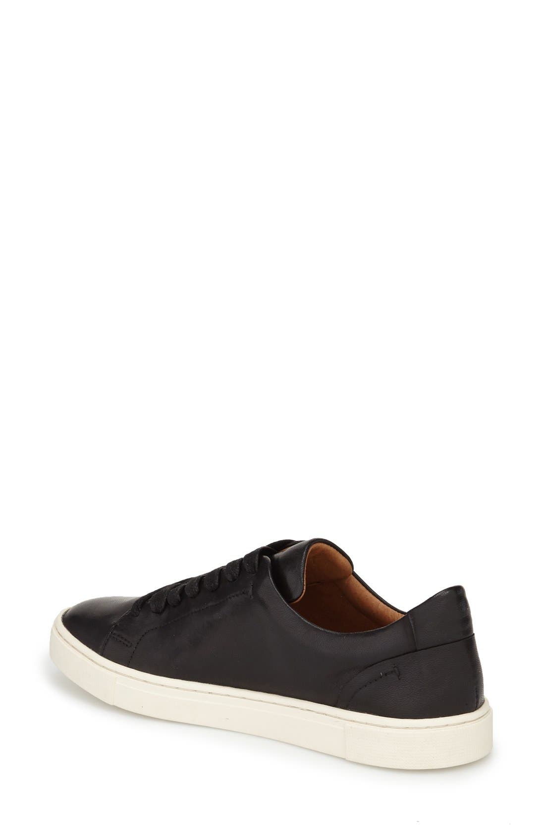 Ivy Low Top Sneaker, Alternate, color, BLACK LEATHER