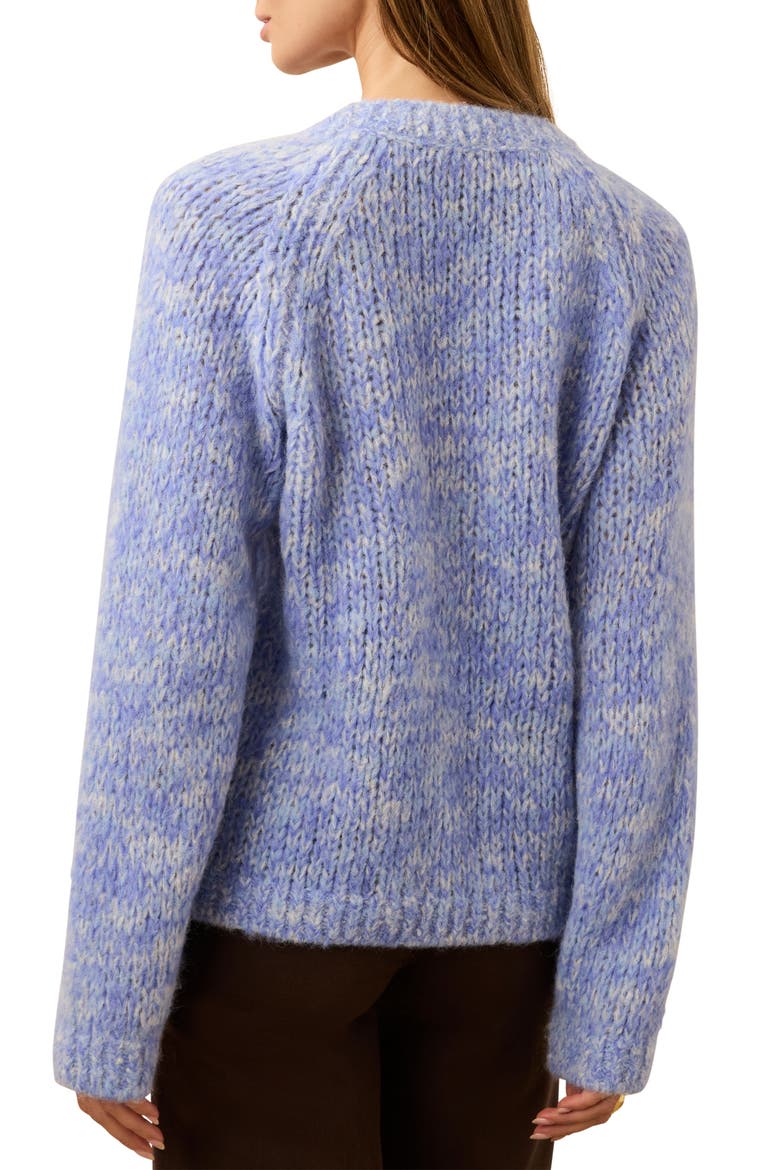 Apres Alpaca V-Neck Sweater, Alternate, color, SALTWATER BLUE